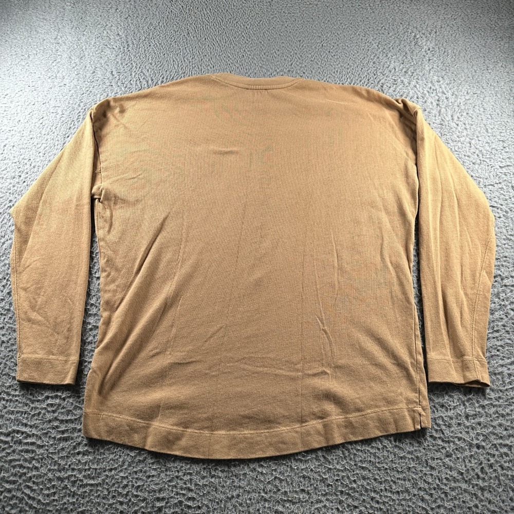 AYR Men's Long Sleeve Crewneck Tee in Camel - Picture 5 of 10